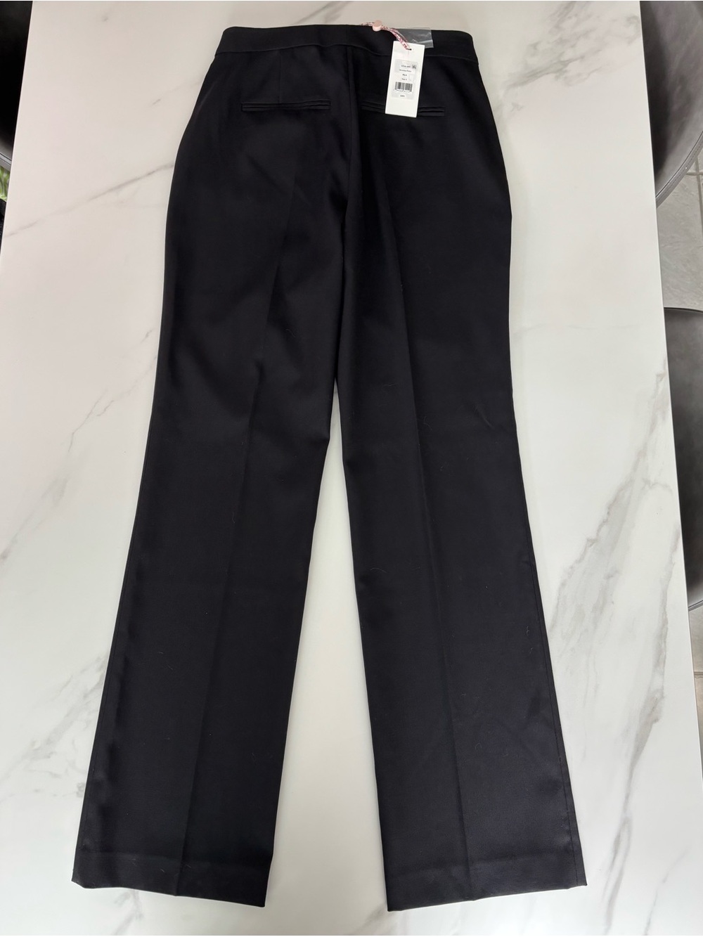 Loveshackfancy Severine Wool Classic Black Straight-Leg Dress Pants Sz US 4 - Picture 3 of 13